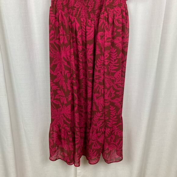 Torrid Pink Smocked Bodice A Line Tea Length Dress Sz.4 NWT - Picture 7 of 16